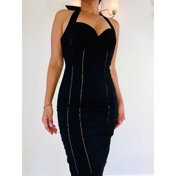 SOLD BEBE Black  dress - Picture 2 of 11